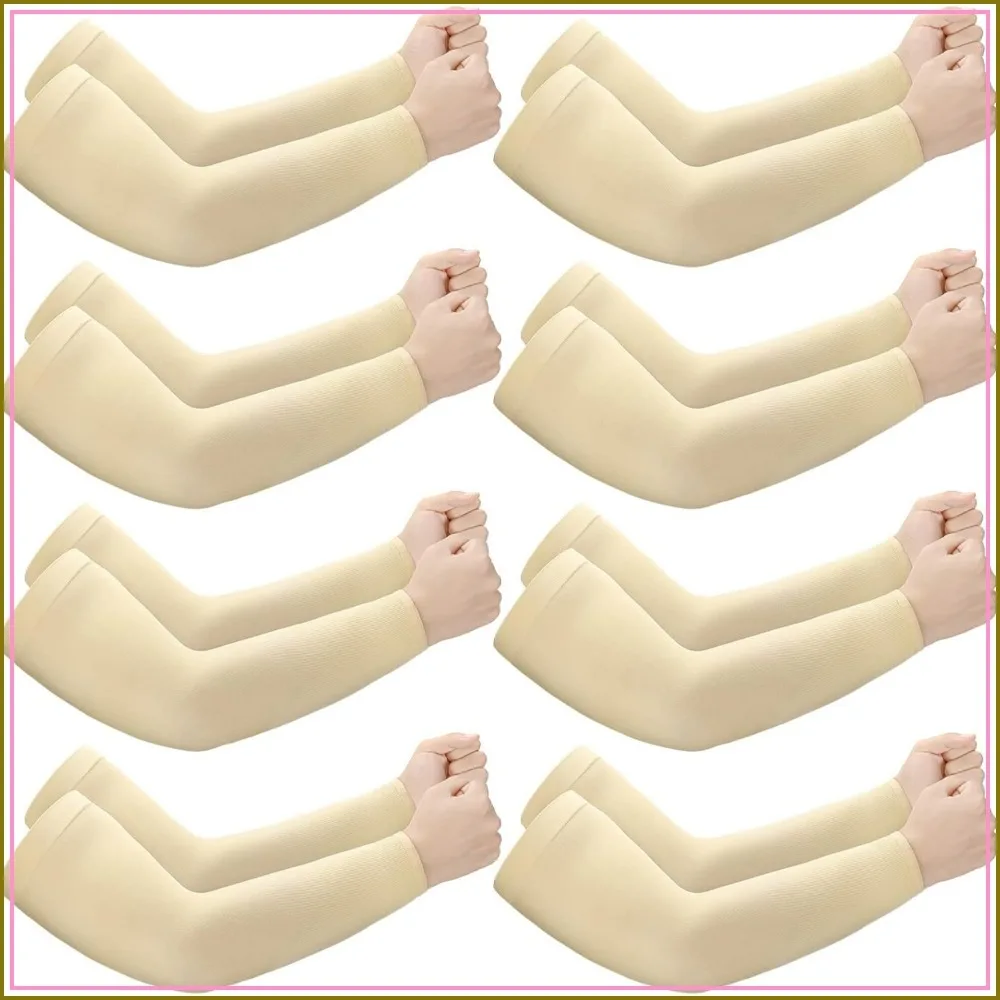 

8 Pairs Elderly Skin Thin Protector Sleeves Bruise Abrasions Protective Arm Sleeve