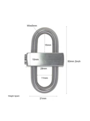 2 inch Heavy duty Solid 304 stainless steel square Lock snap slide lock Carabiner keychains EDC tool