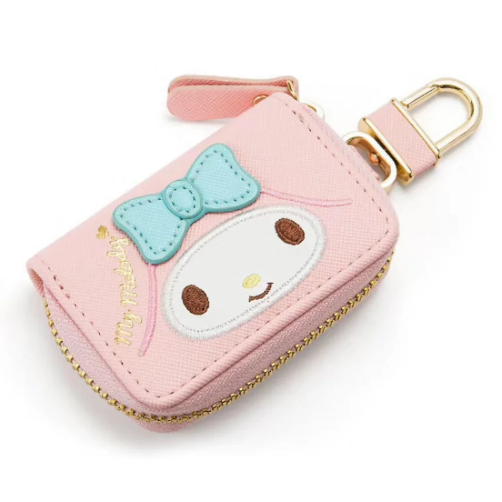 Sanrio Hello Kitty Car Key Case Cover Kuromi Key Organizer Melody Keychain Pouch Cinnamoroll Keychain Wallet Coin Girl Purse