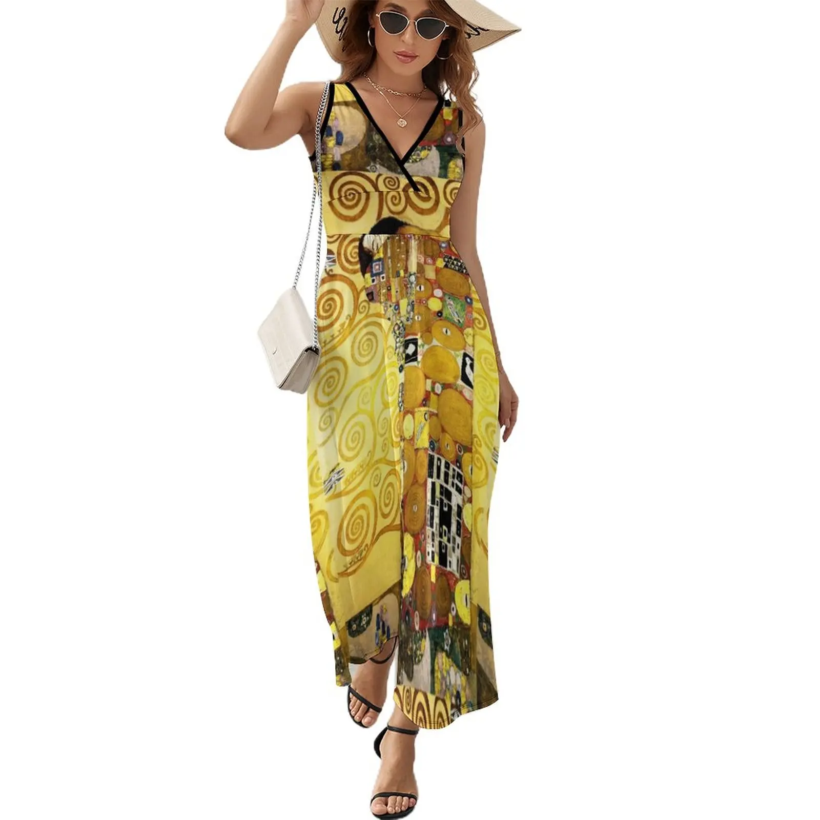 Gustav Klimt The Embrace Sleeveless Dress dress for women Dress vintage summer dresses for women 2023 birthday dress for women