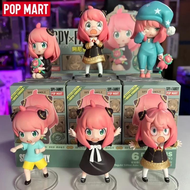 

POP MART Spy X Family Anya Series слепая коробка Mystery Box игрушки куклы Guess сумка милая аниме фигурка настольная коллекция украшения подарок