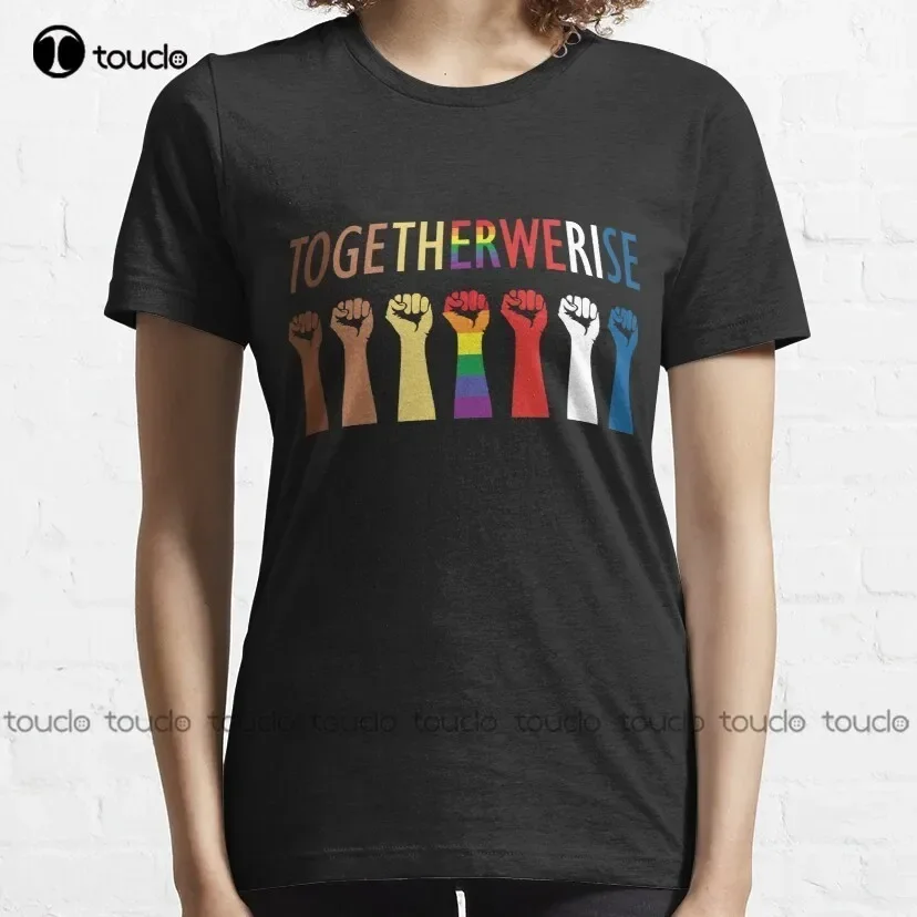 Together We Rise Unity Design Classic T-Shirt Purple Shirt For Women Custom Aldult Teen Unisex Digital Printing Tee Shirt Xs-5Xl