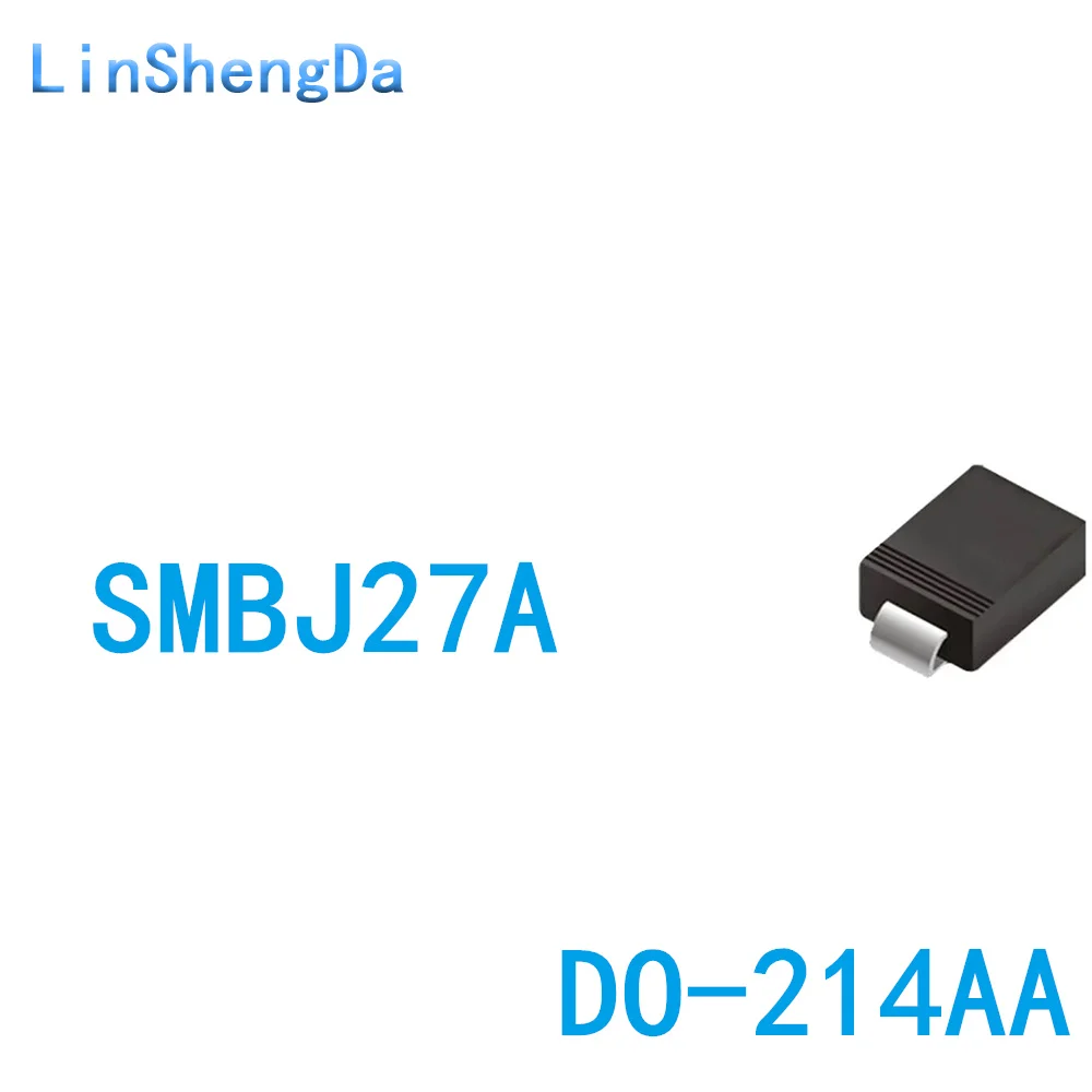 10PCS Chip unidirectional TVS transient diode SMBJ27A P6KE27A DO-214AA