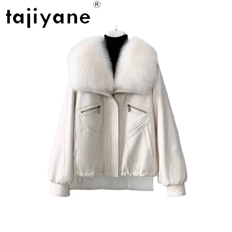 

TAJIYANE Goose Down Coats Women Stylish Fox Fur Collar Parka Jackets Warm Female Jacket Winter Woman Clothes 2025 куртка женская