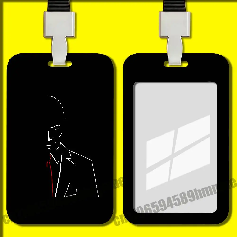 For Agent 47 Hitman Employee ID Card Holder Office Badge Student Bank Work Credit Holders Hard Case Shell view 4