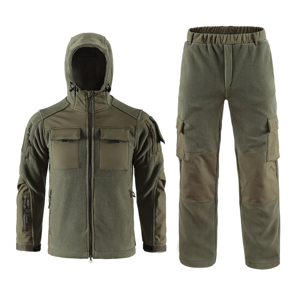 Winter Herren Outdoor Camouflage Jacke Set taktische Kapuzenjacke Winter warme Jacke Innenschicht Herren Winteranzug Herren Set – Detail 9
