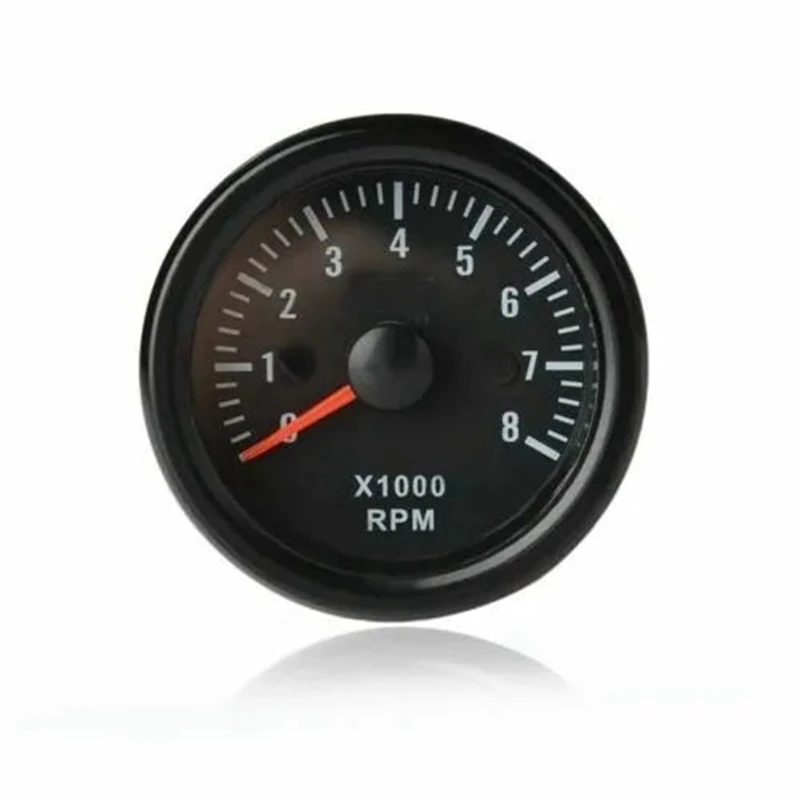 52MM Electrical Tachometer 0-8000 RPM 2Inch RPM Tacho Meter For 2 3 4 5 6 8 Cylinder Gasoline Engine Car Boat Yacht