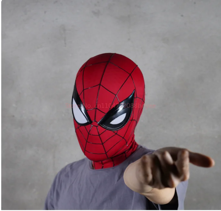 Marvel 1:1 3d homem-aranha máscara nova marca com casca facial artesanal homem-aranha traje de halloween máscara crianças presentes legais