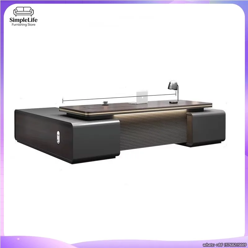 

Роскошный современный L-образный офисный стол для руководителя, профессиональная рабочая станция, деловой письменный стол, офисная мебель