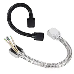 Cable Protection Sleeve Tube Door Loop Cable Protector Zinc Alloy Head 304 Stainless Steel Access Control Armored Door Loop
