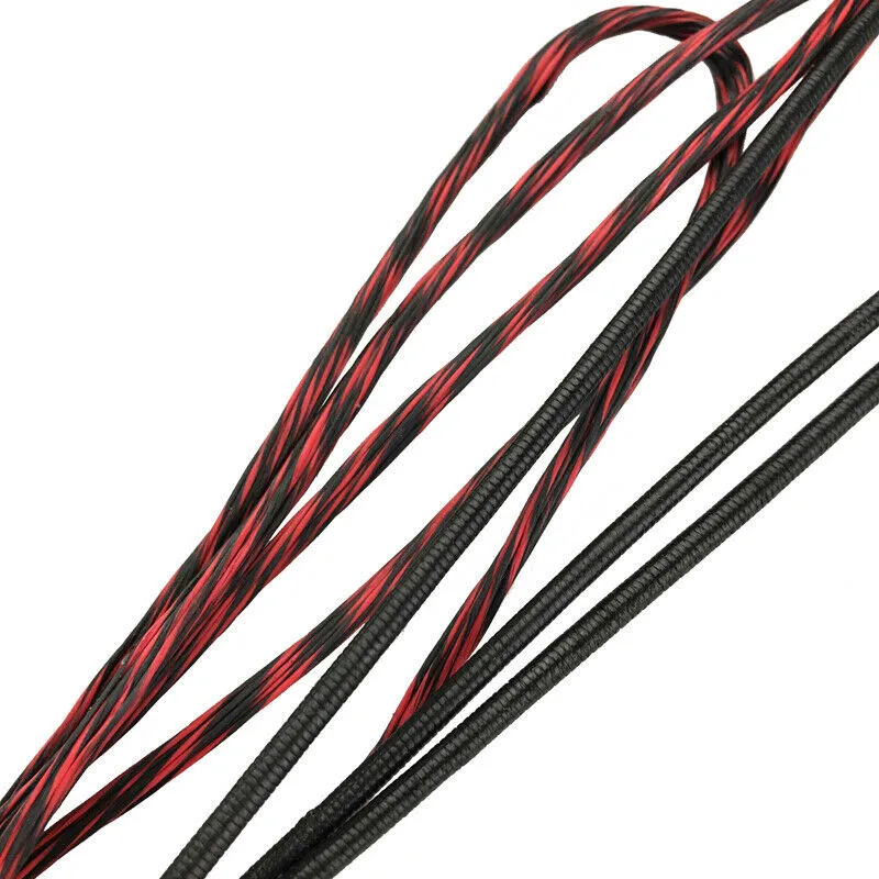16 Strands  Bowstring Archery Recurve Bow Longbow Replace Bowstring Fit 48''-70''Bow Black And Red Bow String Shooting