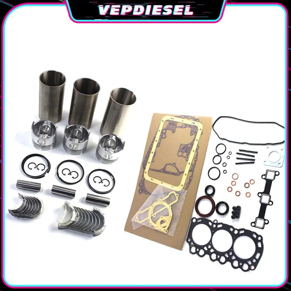 18mm Piston Pin Excavator Engine Rebuild Kit with Gasket fits Volvo Mitsubishi L3E L3E-61SDH L3E-61TG New Holland VOLVO EC15