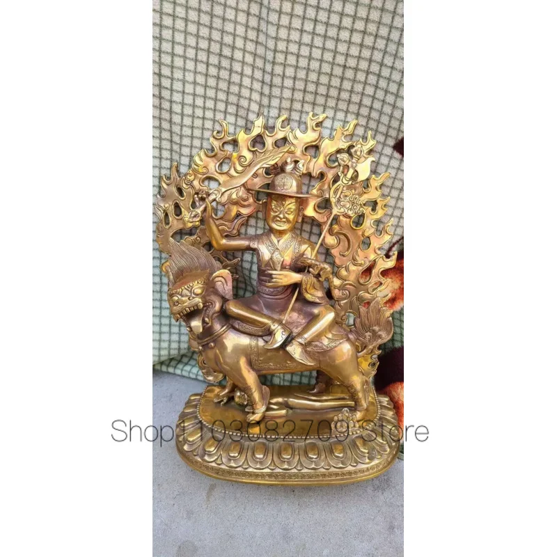 

36cm Old Tibetan Buddhism Temple brass Dorje Shugden Buddha statue Sculpture