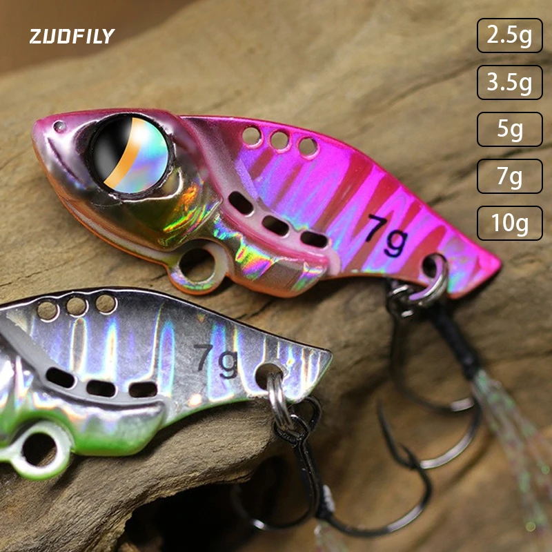 2.5 جرام 3.5 جرام 5 جرام 7 جرام 10 جرام VIB الصيد إغراء الصب الصيد المعادن تهزهز الطعوم ثلاثية الأبعاد الليزر سوبر رقيقة شفرة الاهتزاز السحر ل باس جثم #1