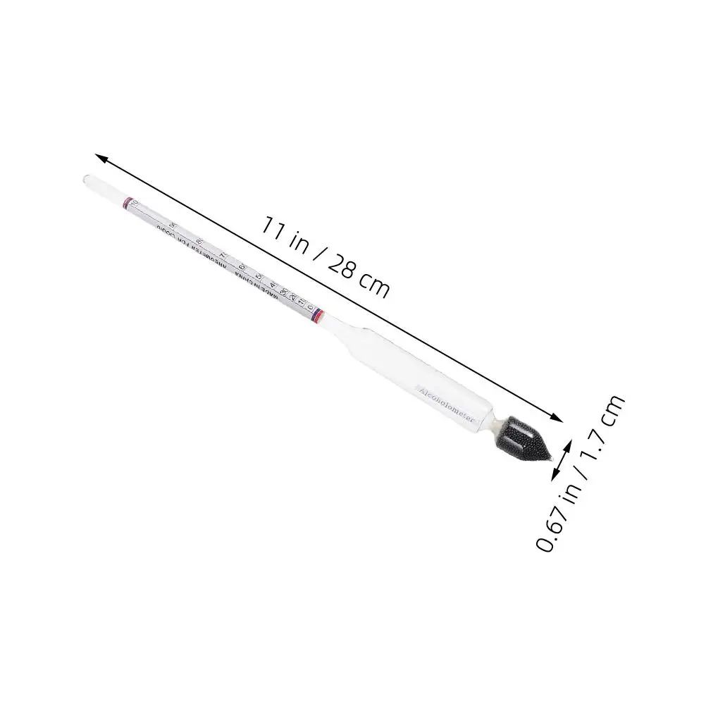 2 Pcs Alcohol Concentration Meter Hydrometer Dual Scale Tester for Home Beer 0-100 Measurement Device Alcohol Content