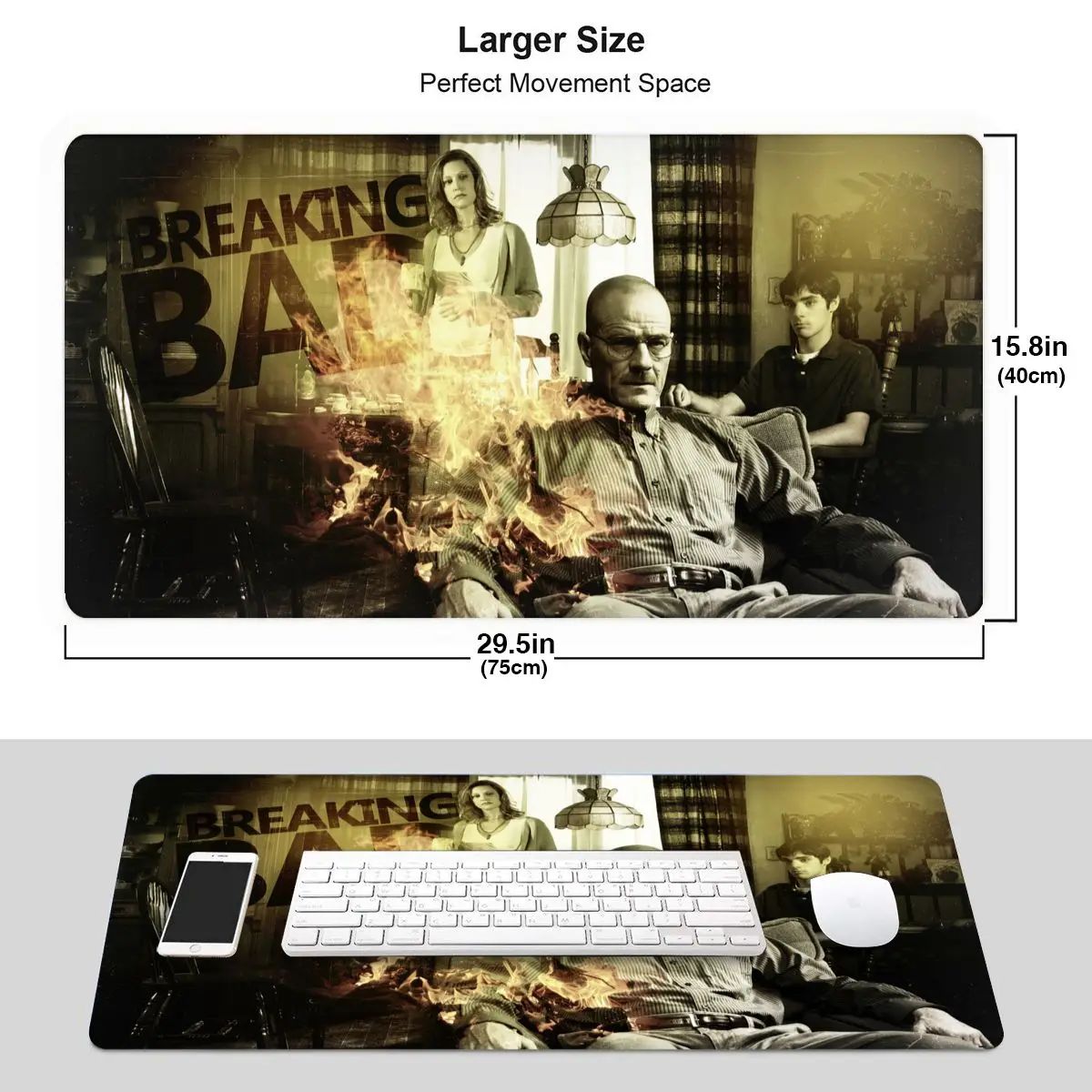 Breaking Bad Walter White Tv Gaming Mouse Pad PC Desk Mat XL Printing Mousepad for Gamers