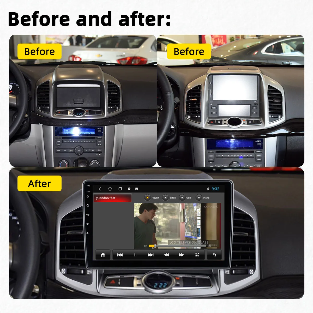 2 Din Stereo Receiver for Chevrolet Captiva 2011-2017 Car Radio Android GPS 4G Bluetooth-compatible Navigation Multimedia Player