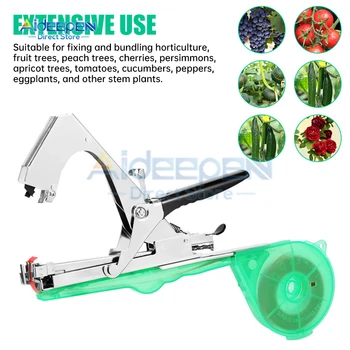 Nowa maszyna do wiązania roślin Ogród Roślina Tapetool Tapener + 5 rolek Zestaw taśm do warzyw Winogrono Pomidor Ogórek Pieprz Kwiat