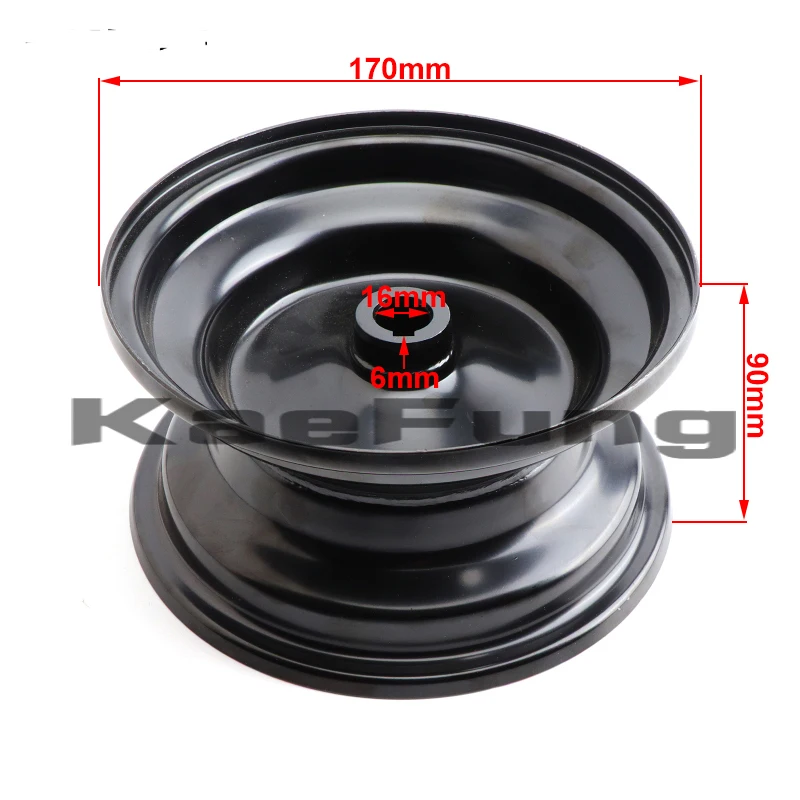 front and rear rims 6 inch Iron wheel hub for 110cc 125cc ATV Karting go kart lawn mower 145 / 70-6 13x5.00-6 13x6.50-6 tires