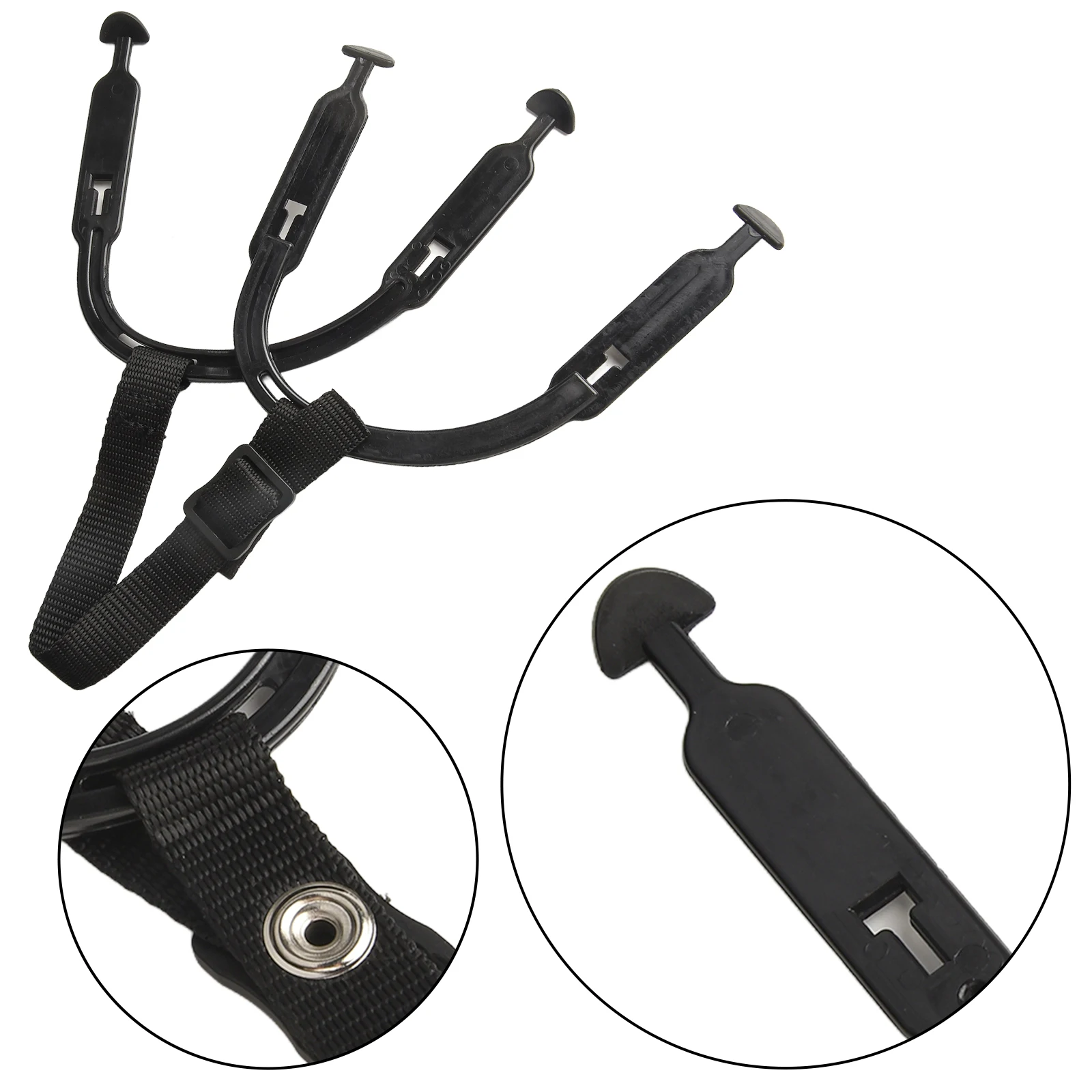 1 Set Hockey Helmet Chin Strap Hockey Ear Sling Loops Replacement Strap With Snap Repair Part For Ice Hockey Helmet