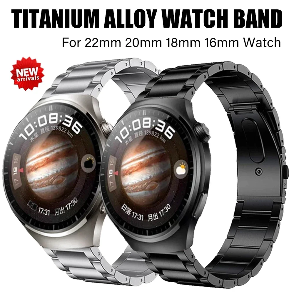 

Ремешок из титанового сплава для Samsung Watch 6 Classic, люксовый браслет 43 47 мм 5 4 40 44 мм для Huawei Watch GT4 GT3Pro 22 мм 20 мм 18 мм 16 мм