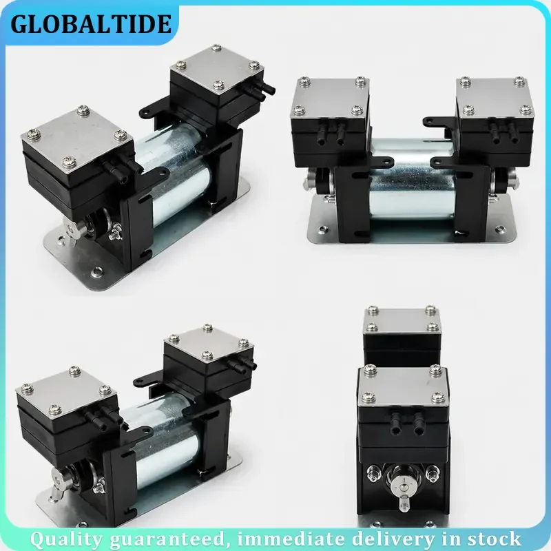 High Positive Negative Pressure Vacuum Pump Large Beauty Instrument Mute Double Head Diaphragm Micro Air Pump 12V 220V