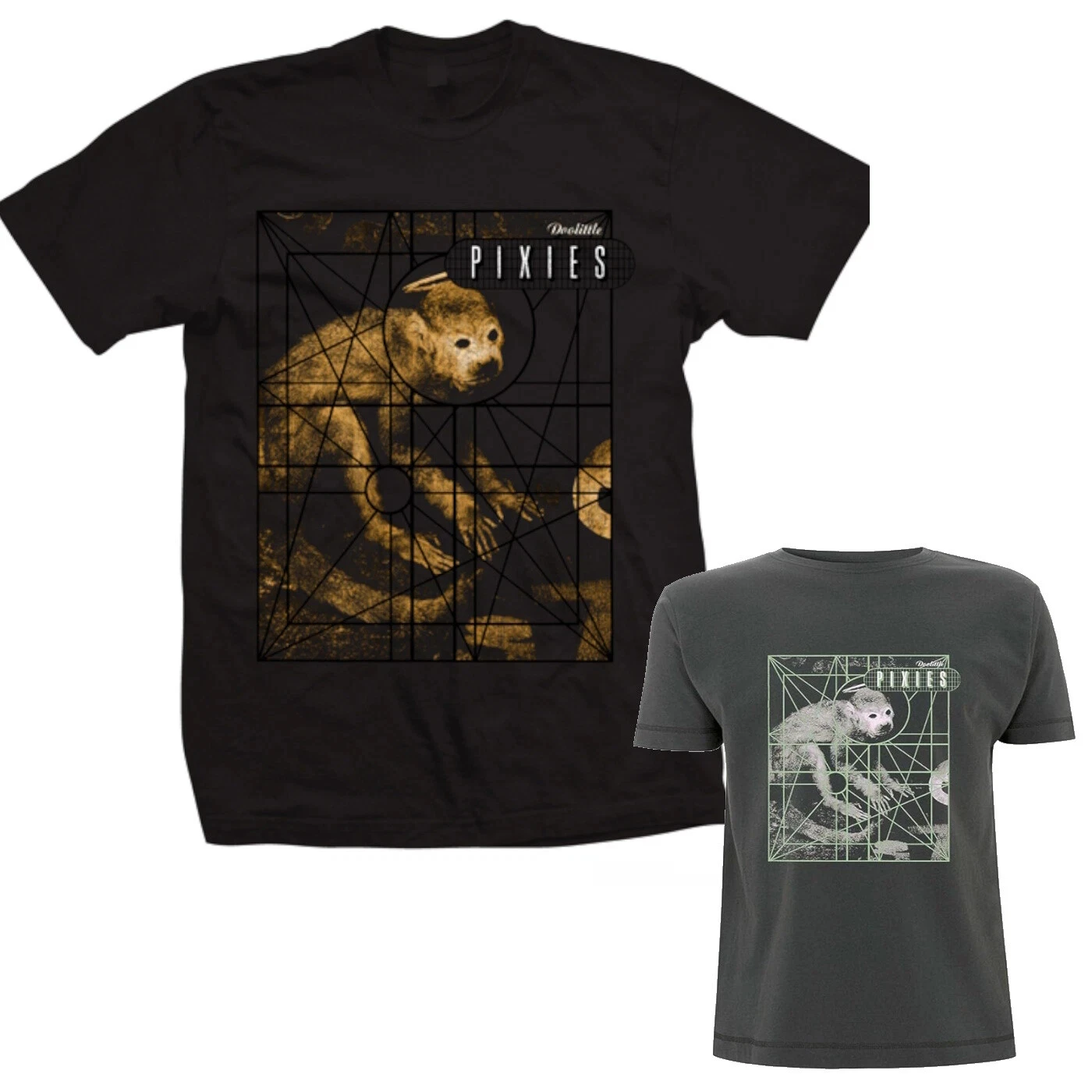 تي شيرت ألبوم Pixies Doolittle - Pixies Monkey Grid مقاس جديد S-4XL فاخر راقي لكل من الرجال والنساء قميص Y2k #1