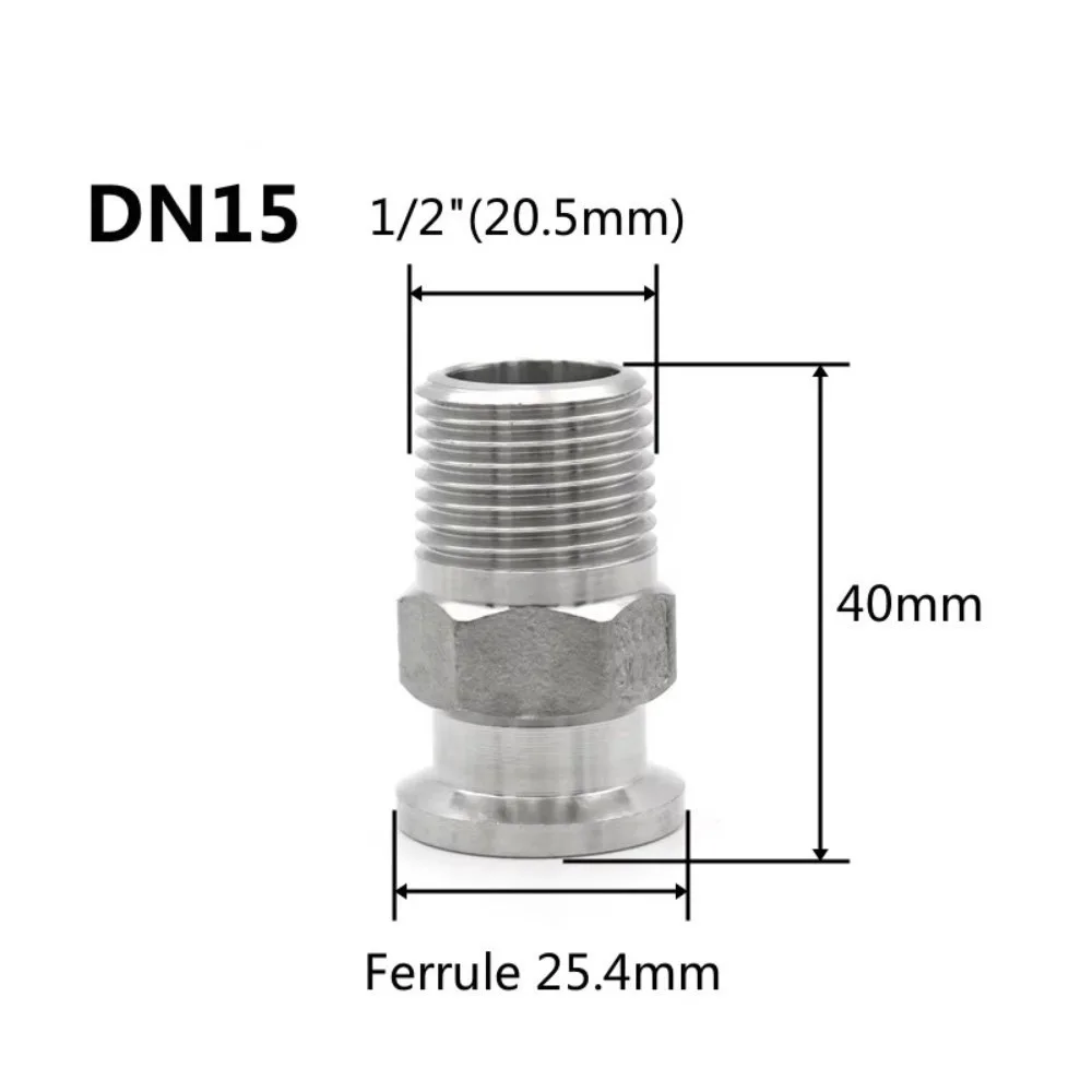 SS304 Stainless Steel Internal Thread Ferrule Fitting Internal Thread Triple Clamp Sanitary Grade Fitting DN8-DN50