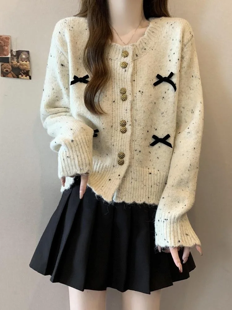 Koreanische Sle Chic ort Strickjacke frauen Herbst Winter Neue Große Größe Fett MM Knoten Pullover Mantel Heißer Feuer Beau