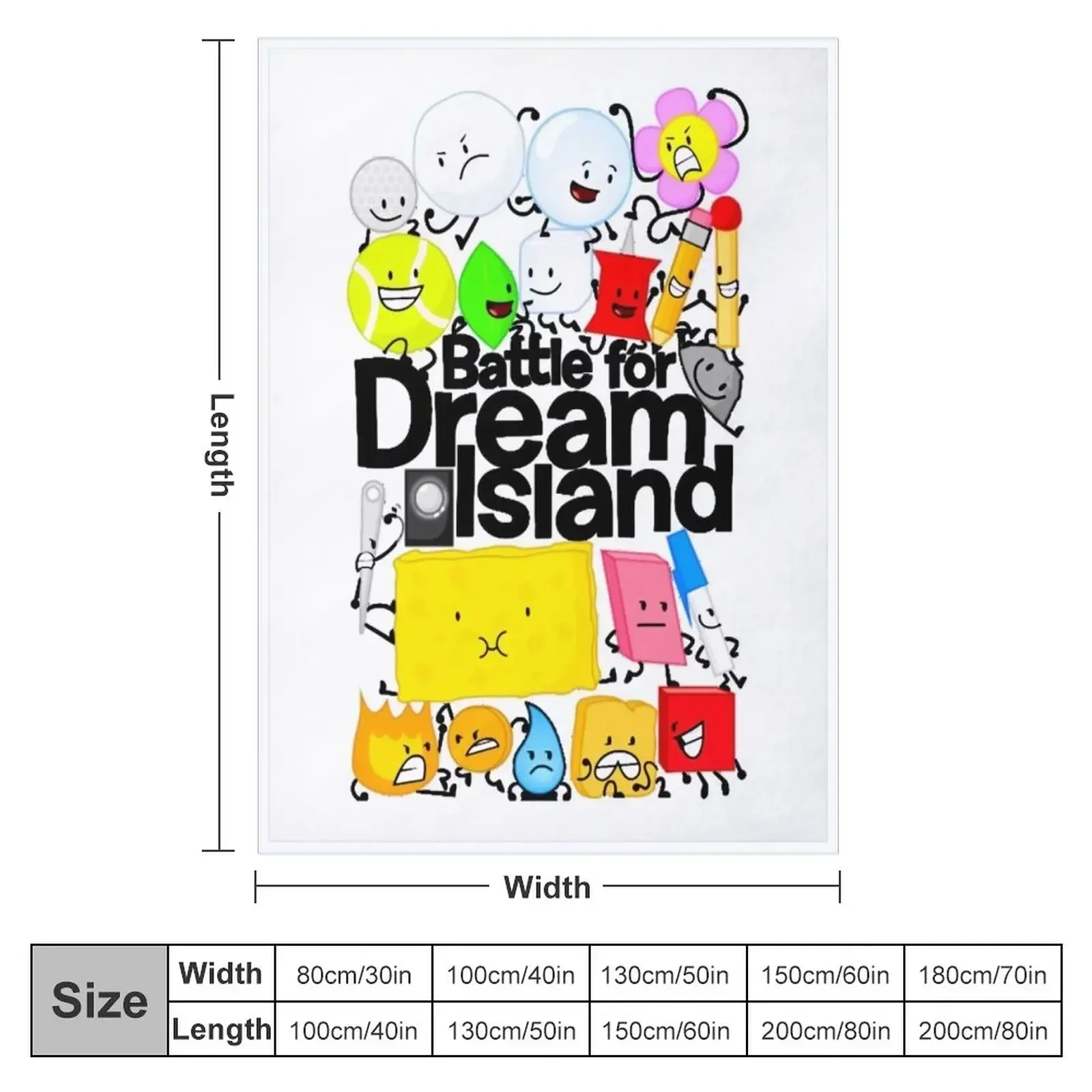 Battle for dream island Throw Blanket Sofas anime warm winter Furrys Giant Sofa Soft Big Blankets