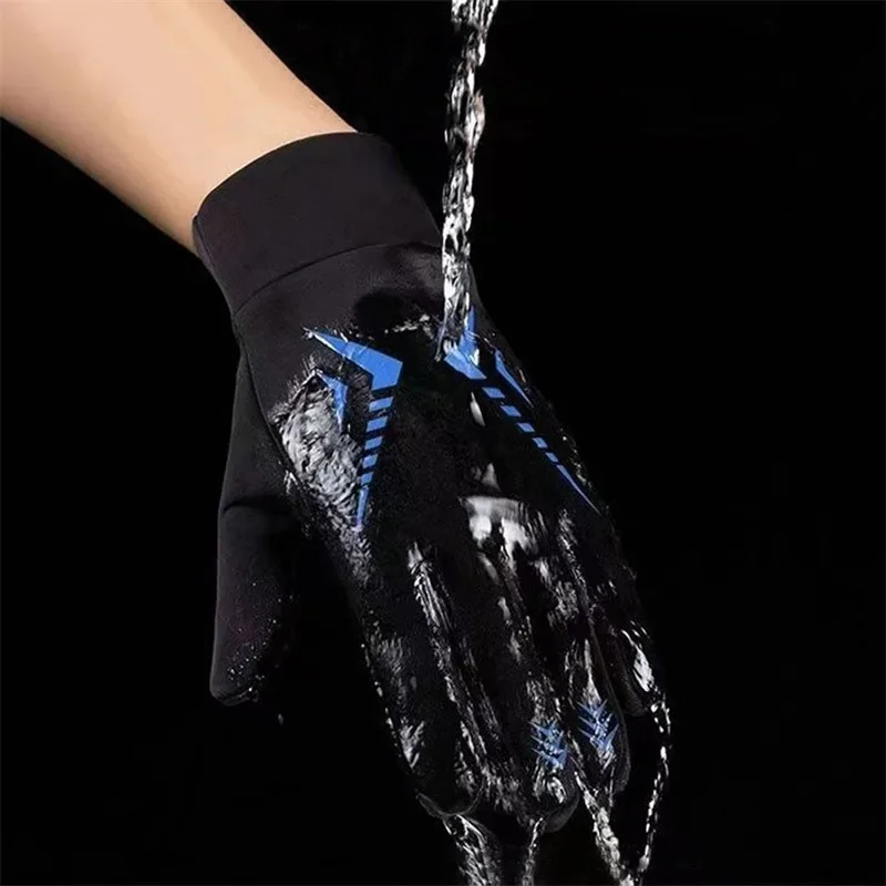 Men's and women's non-slip touch screen gloves winter warm full-finger gloves waterproof skiing fishing riding gloves