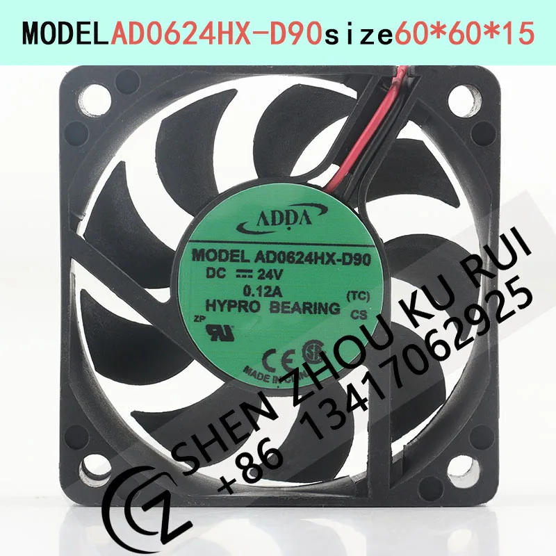 ADDA Frequency converter oil bearing Silent chassis  cooling fan DC24V 0.12A  AD0624HX-D90 6015 60X60X15MM 6CM