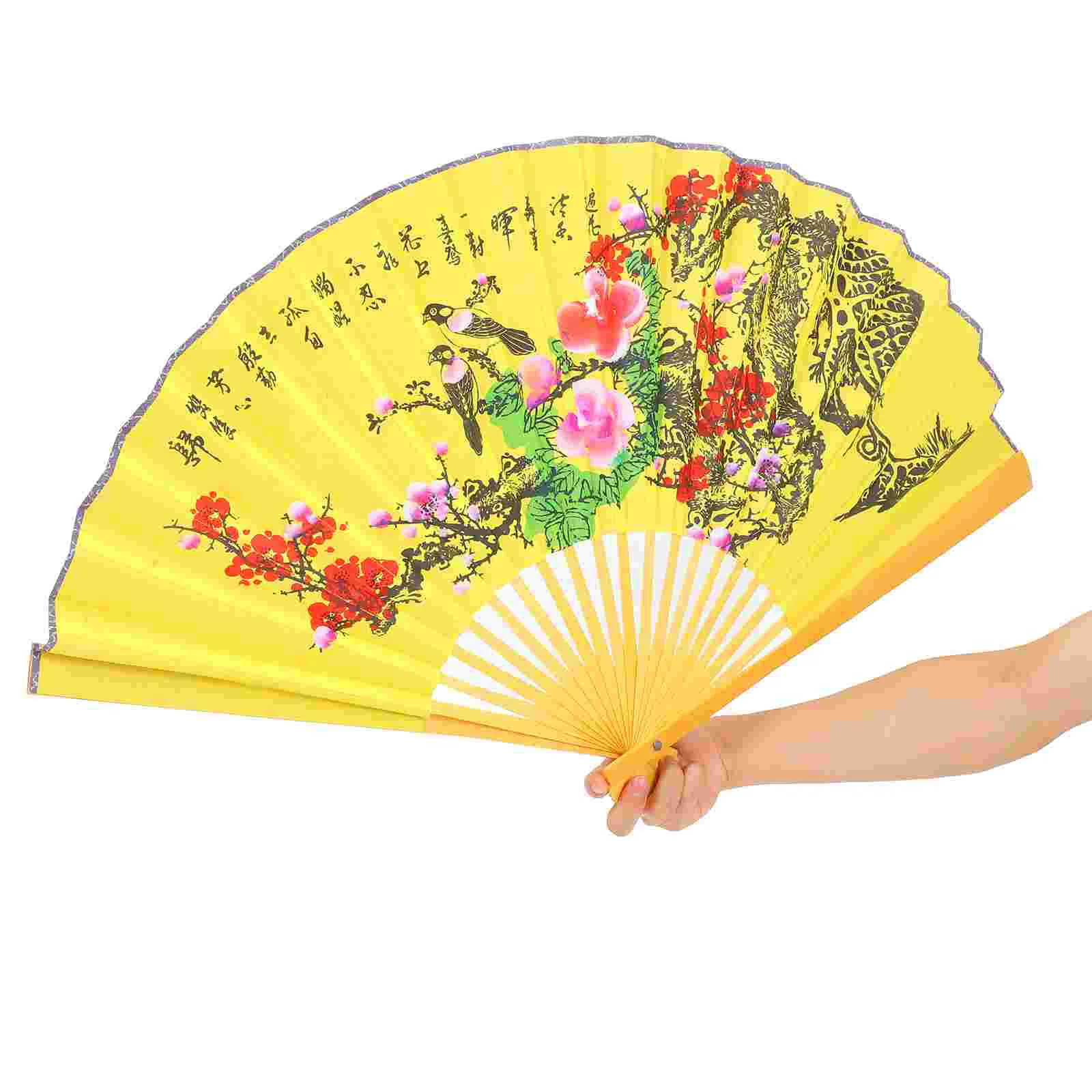 Handheld Fan Folding Fans Extra Large Silk Folded Tai Chi Printing 9100X5000X530CM Cooling Wall Decor Toy Japanese Bamboo