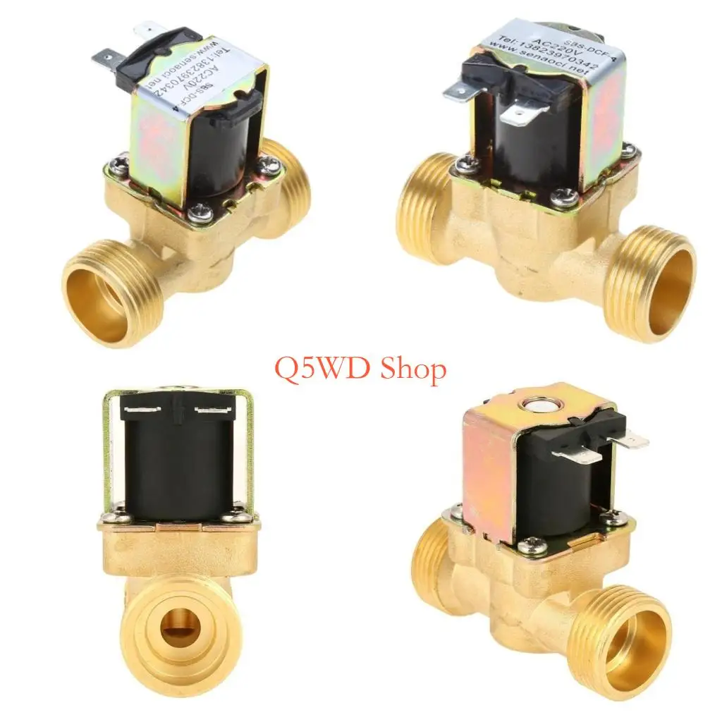 

Q5WD DC12V 24V AC220V Переключатель потока воды и воздуха на входе G3/4 "Латунный электромагнитный клапан