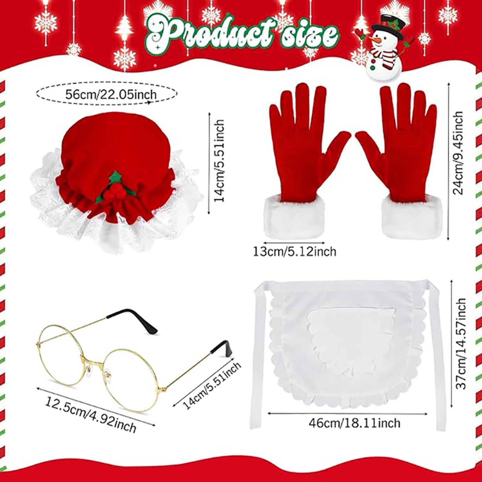 Costume de jeu de rôle de noël, Kit d'accessoires du père noël, Costume de bonhomme de neige, Costume de Cosplay pour les fêtes de Festival, les activités thèmes