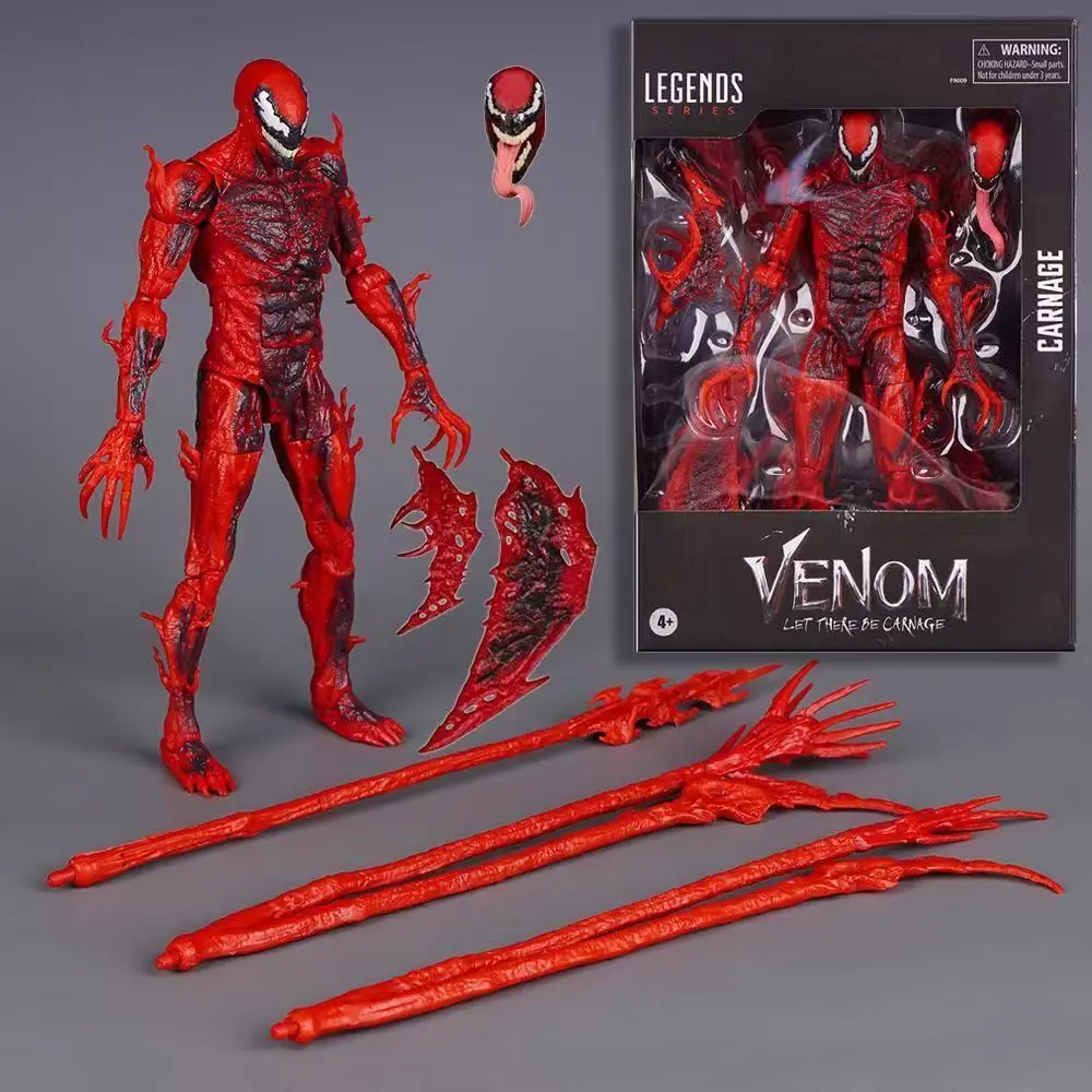 NEW Marvel Legends Carnage Action Figure Venom Figurine Cartoon Decor Deluxe Edition Collectible Model Adult Kids Toy Birthday