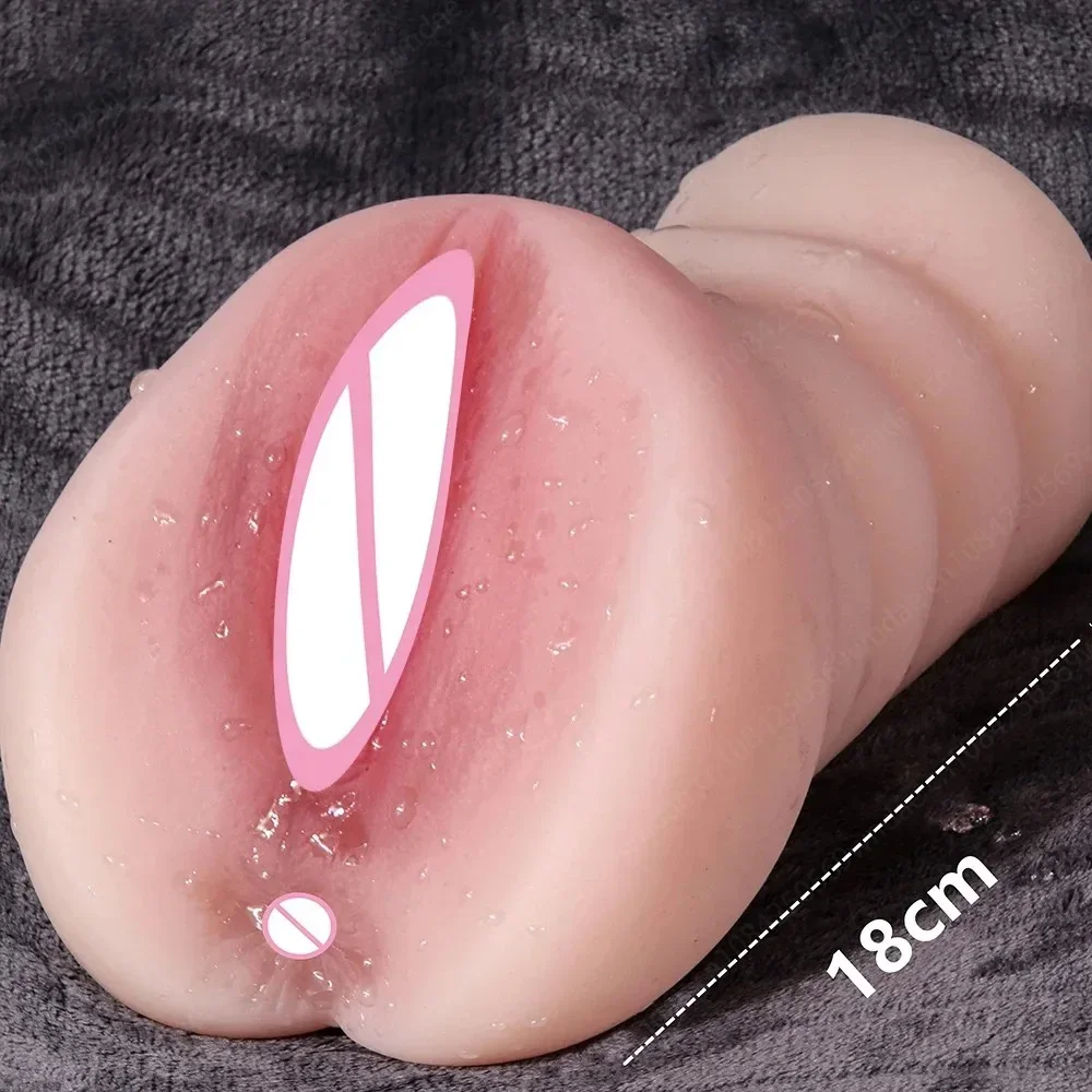 Sex Toys 3D Realistic Artificial Vagina fleshlight Real Vagina Sextoys Silicone Adult Product Male Masturbators Cup 2 holes 18+