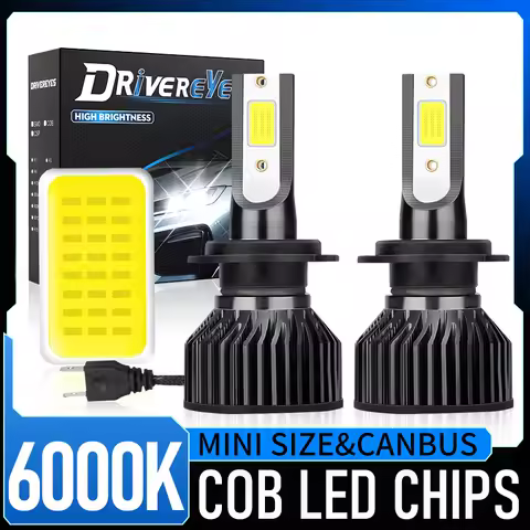 50000LM 500W H7 LED H11 H4 Hi/Lo H1 H3 H8 HB3 HB4 HIR2 9005 9006 9012 Car Headlight Bulbs 6000K COB C37 Car Lights 12V Turbo Fan