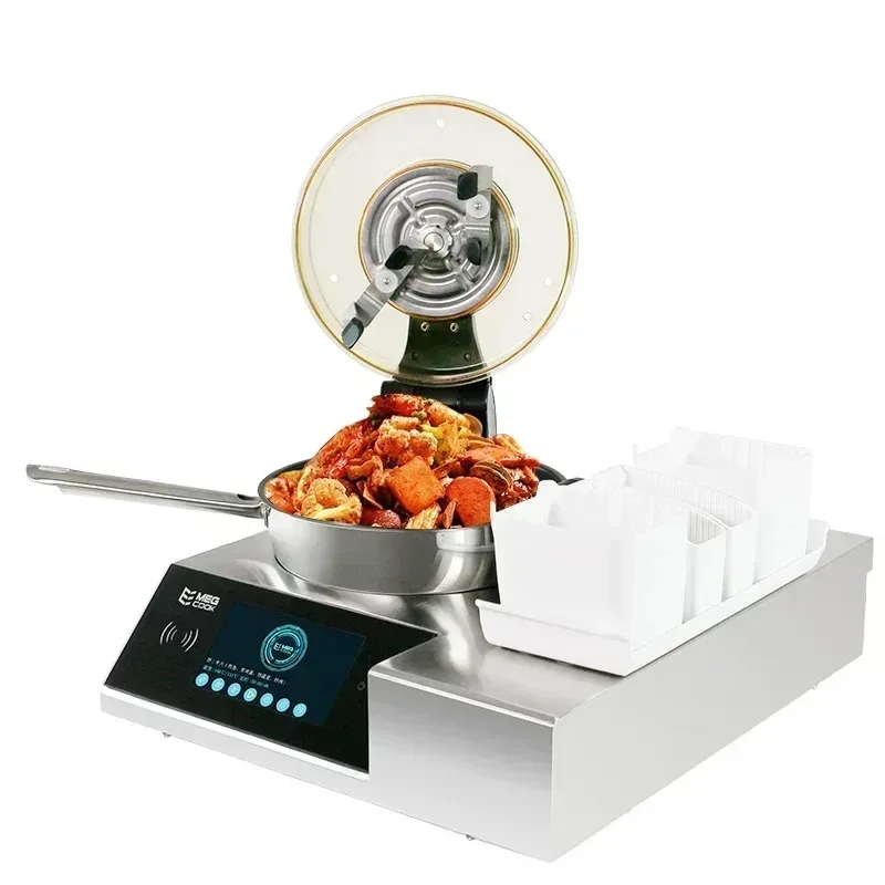 Robot da cucina elettrico Pentola da cucina automatica commerciale 4400W Robot da cucina intelligente Stir Fry Wok da cucina automatico