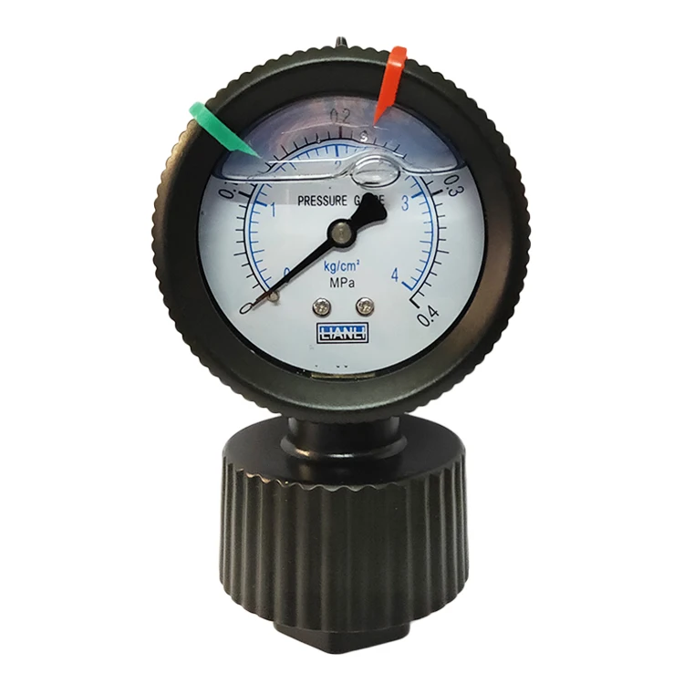 Diaphragm pressure gauge Plastic double single-sided PCB acid and alkali resistance 2 anti-corrosion water pressure gauge 10KG