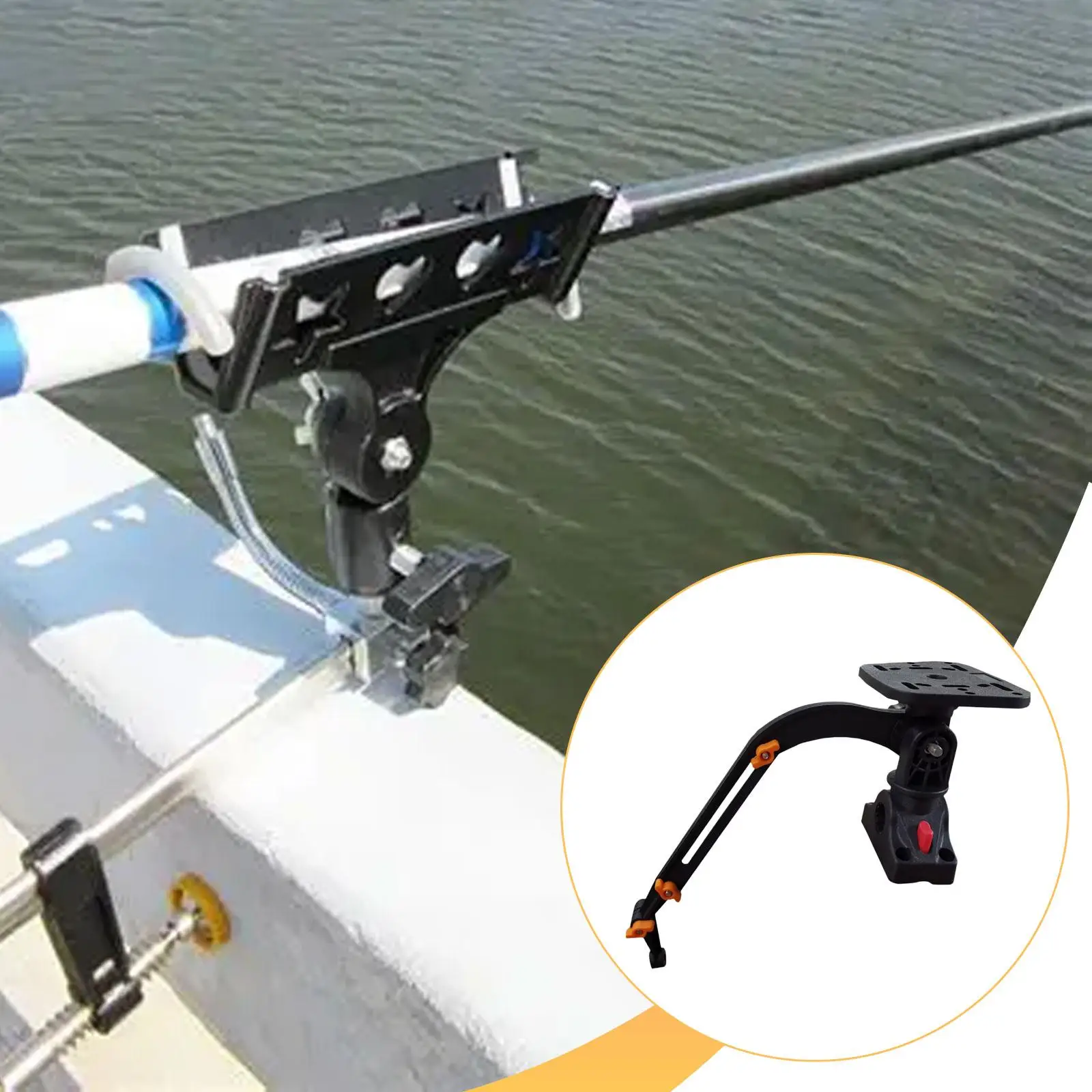 

Kayak Fish Find Mount Direct Replace Extend Arm Fittings Holder Black Sturdy Professional Compatible Bracket Support Accessory
