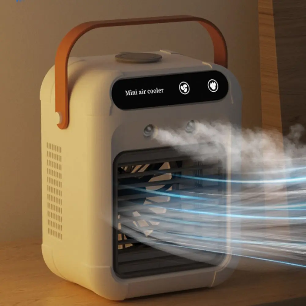 Multifunctional Desktop Spray Cooler Humidifying Function Compact Lightweight Bladeless Cooling Fan USB Charging Soft Airflow