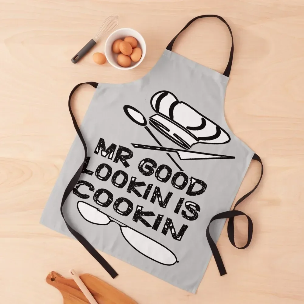 Mr Good Lookin Is Cookin For Boyfriend Gifts Anniversary Apron kindergarten teacher Kitchen Things For Home Apron