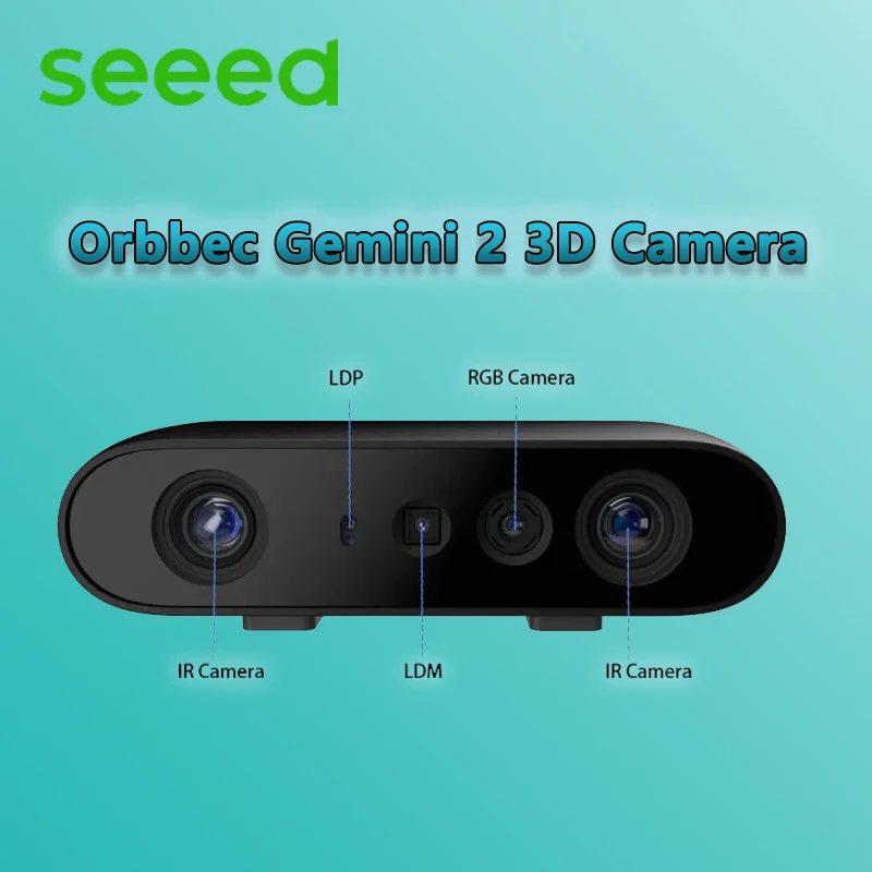 

Seeed Orbbec Gemini 2 3D Camer-a, 91°×66° FOV, Active Stereo IR 30fps 0.15–10 m Depth,USB‑C, IMU, SDK Support for Robotics