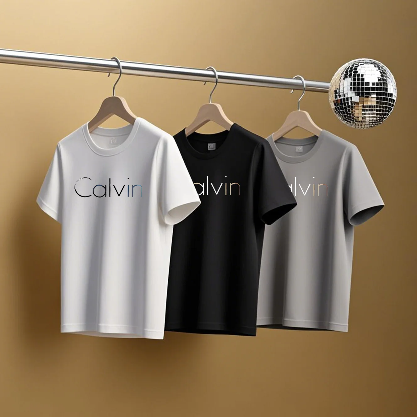 

Summer men's women's fashion 3pc letter print outdoor sports casual comfortable round-neck short-sleeved T-shirt couple's top
