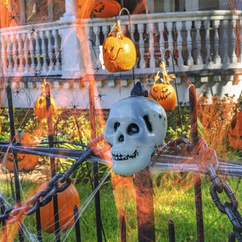 Halloween künstliches dehnbares Spinnennetz mit Spinnen Dekoration für Gothic Geisterhaus Party Horror gruselige Requisiten Accessoires realistisch langlebig perfekt für Innen Außen Halloween Partys und schaurige Dekor – Detail 21