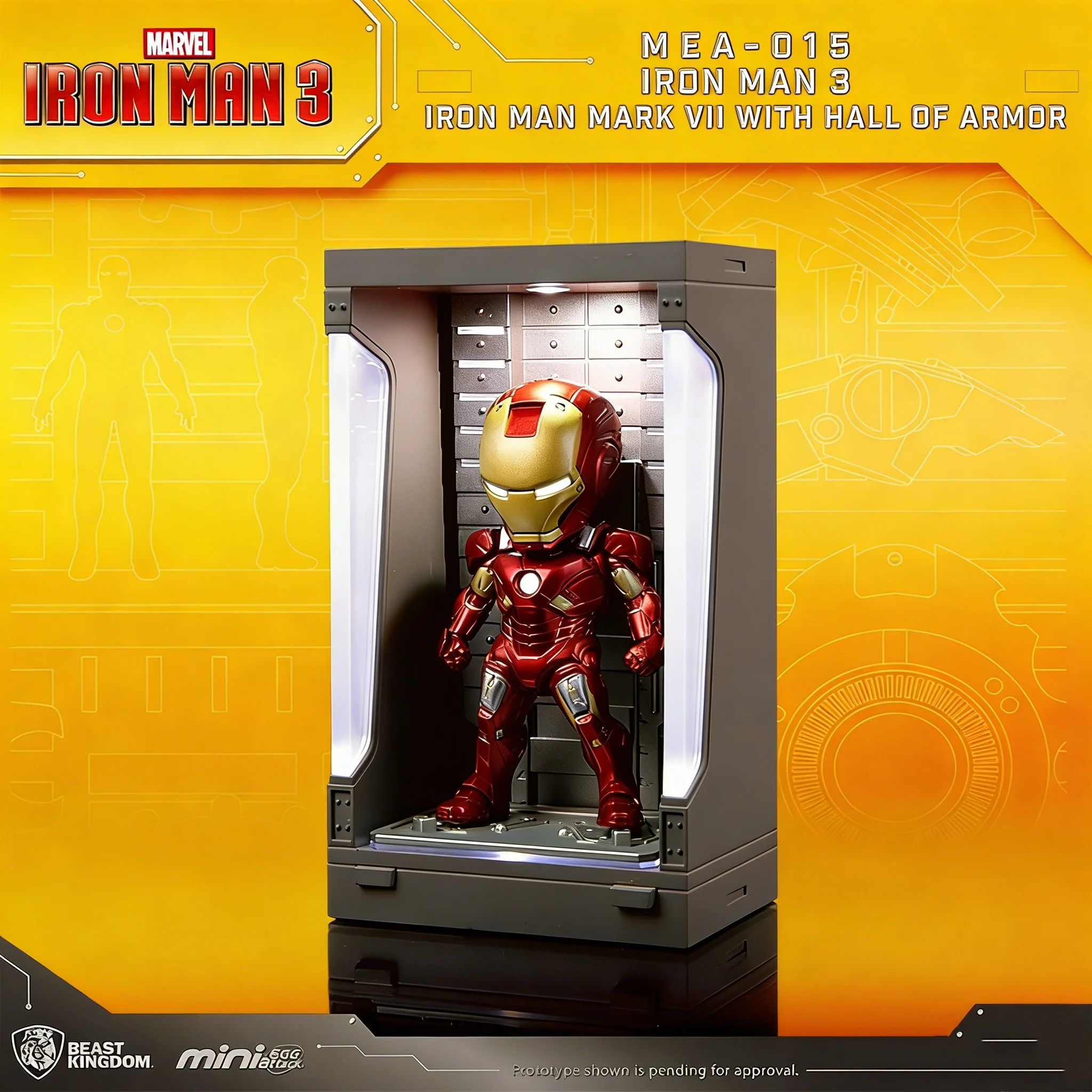 Marvel Blind Box Marvel Figures Avengers Iron Man 3 Armor Garage - Iron Man Mk6 Décoration de bureau tendance Cadeau de collection pour les fans de Marvel Cadeau d'anniversaire pour petit ami/petite amie