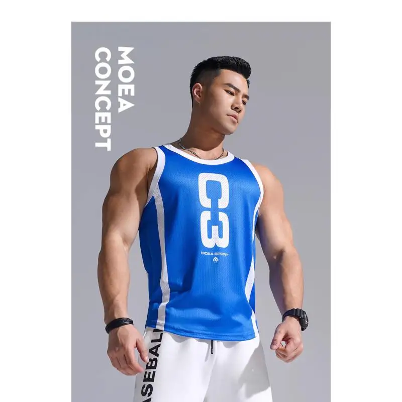 DROZENO Vest Fitness Men's Quick-drying Running Racing Moisture-wicking Sports Training Sleeveless
