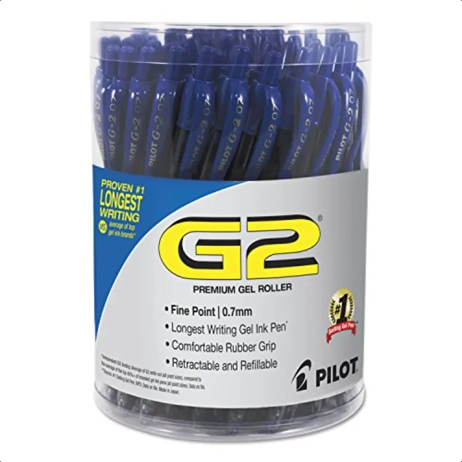 

G2 Premium Gel Pen Convenience Pack Retractable Fine 0.7 Mm Blue Ink Blue Barrel 36 pack