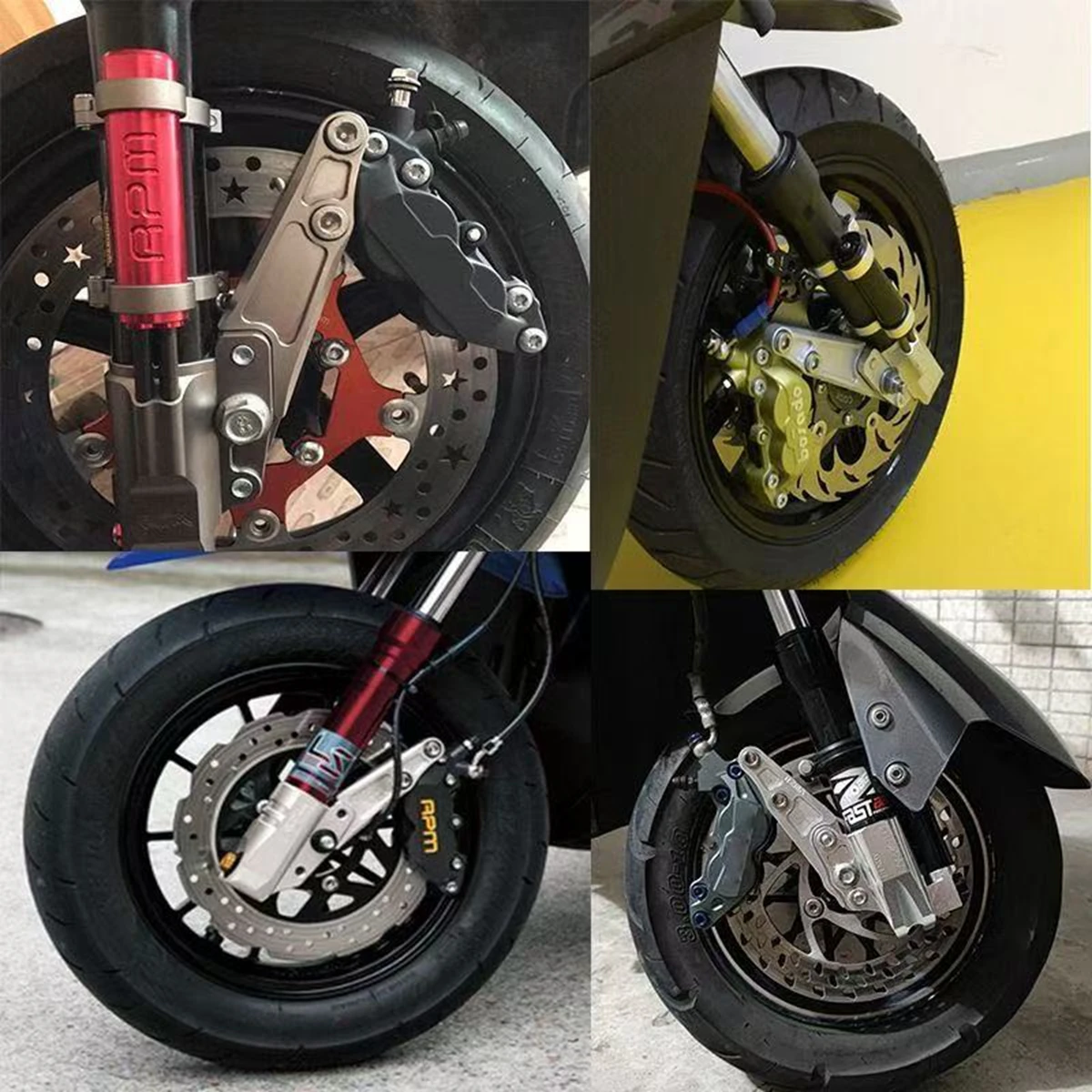 Motorcycle 40mm Axial Front Brake Caliper Bracket Adapter For 30-33 core Front Shock Absorber Suspension Niu N1 N1s Scooter - Image 4